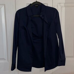 Express Navy blue Button up